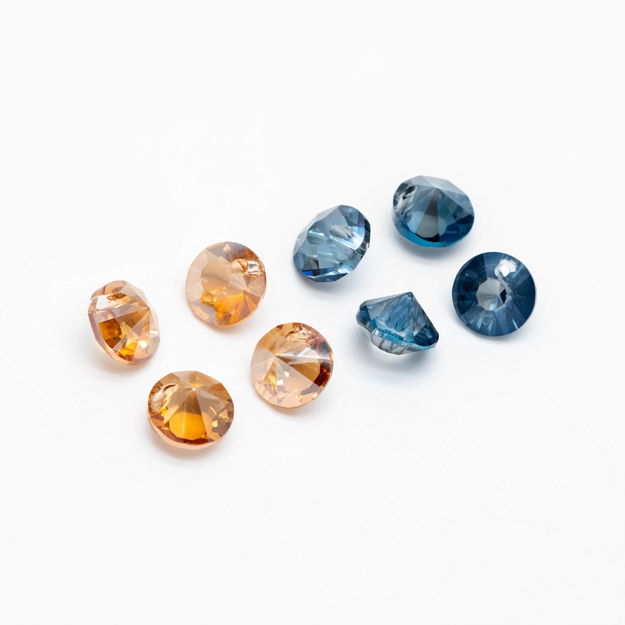 30pcs Unique Chandelier Crystal Glass Faceted Coin Cone Beads 8x6mm (TS-76)