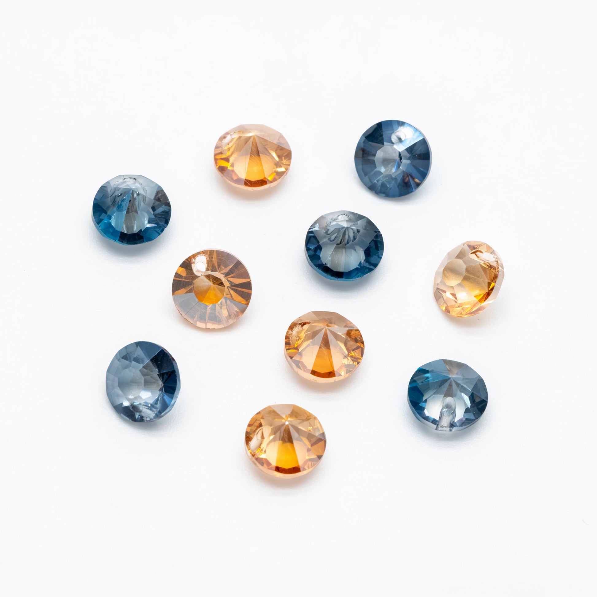 30pcs Unique Chandelier Crystal Glass Faceted Coin Cone Beads 8x6mm (TS-76)