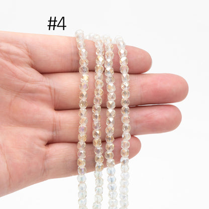 95pcs Round Crystal Glass Faceted Beads 4mm (18QZ-04)