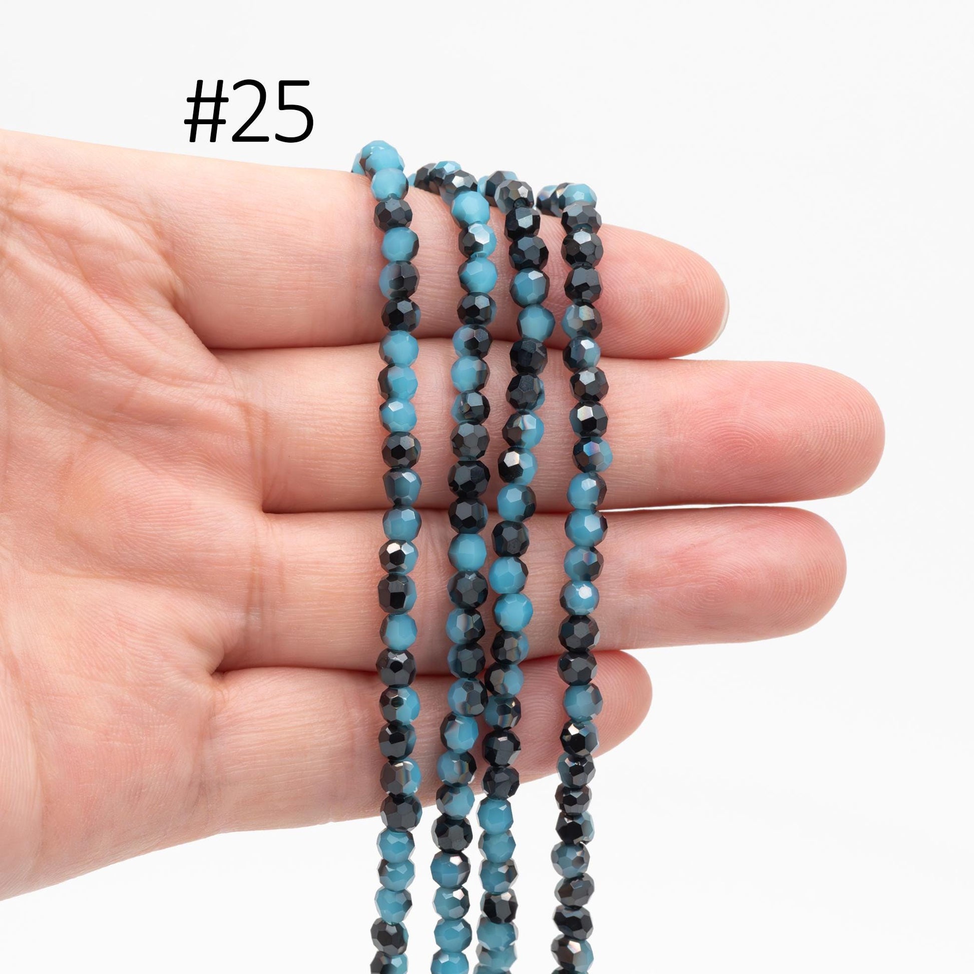 Round Crystal Glass Faceted beads 4mm, (32QZ-04)/ 95pcs