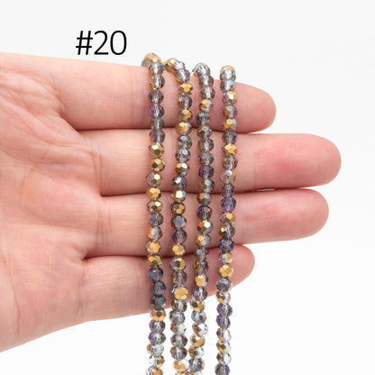 Round Crystal Glass Faceted beads 4mm, (32QZ-04)/ 95pcs