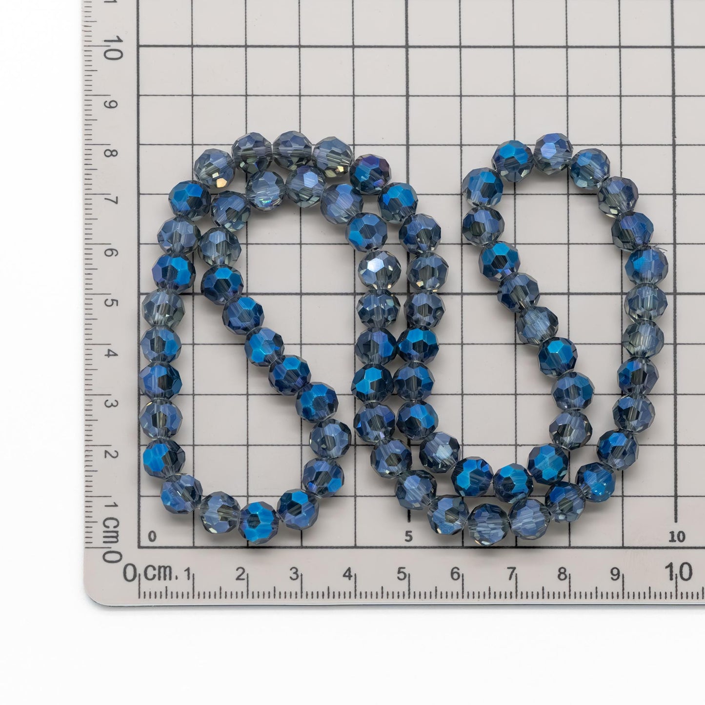 70pcs Round Faceted Crystal Glass Beads 8mm (32QZ-08)