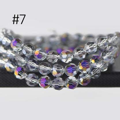 70pcs Round Faceted Crystal Glass Beads 8mm (32QZ-08)