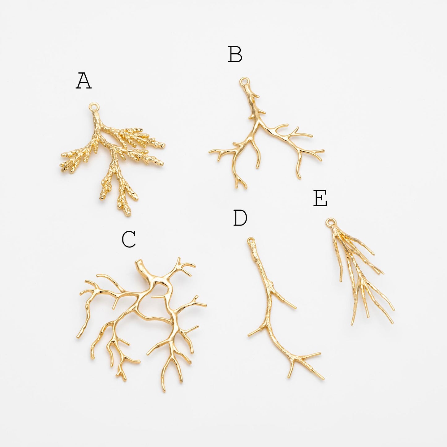 4pcs Gold Branch Charms , Real Gold Plated Brass, Christmas Pendants, Jewelry Making, Diy Material, Jewelry Supplies (GB-2672)