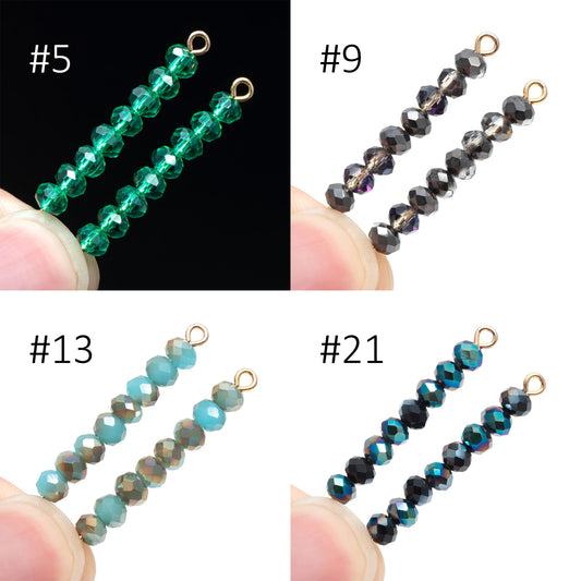 Crystal Rondelle 3x4mm, Glass Faceted Beads, 120 beads (BZ04)
