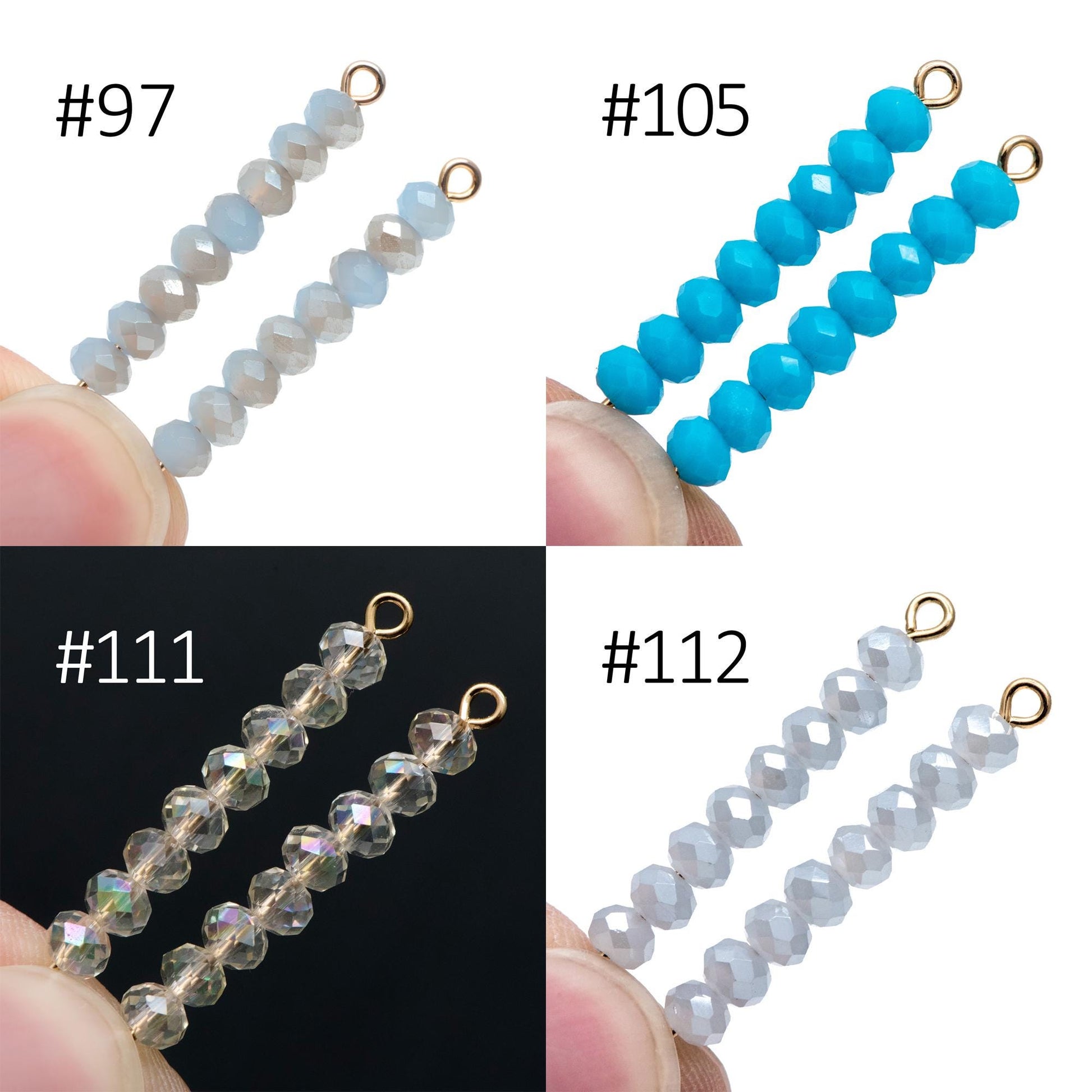 Crystal Rondelle 3x4mm, Glass Faceted Beads, 120 beads (BZ04)