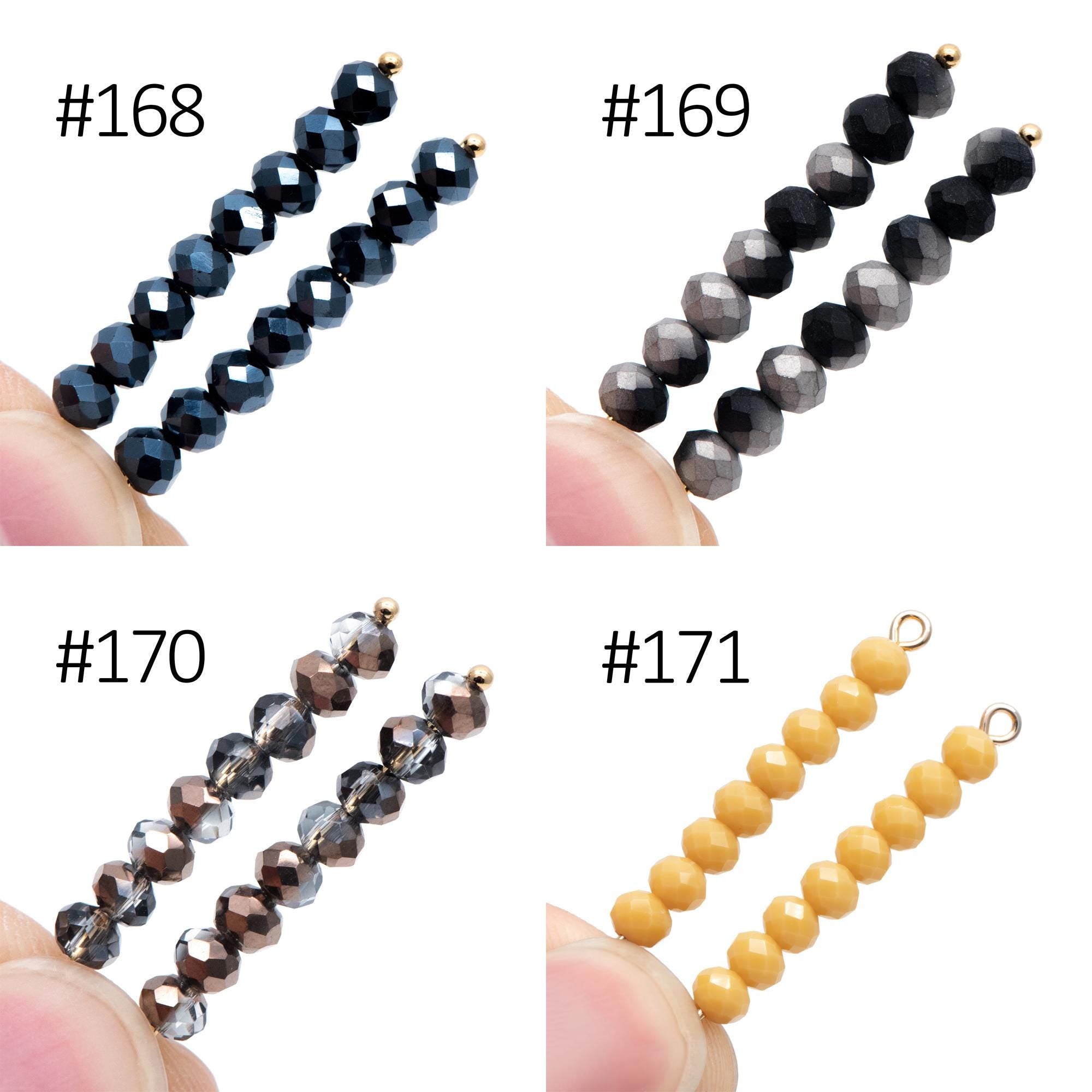 Crystal Rondelle 3x4mm, Glass Faceted Beads, 120 beads (BZ04)