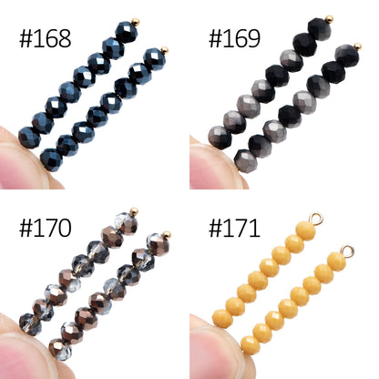 Crystal Rondelle 3x4mm, Glass Faceted Beads, 120 beads (BZ04)