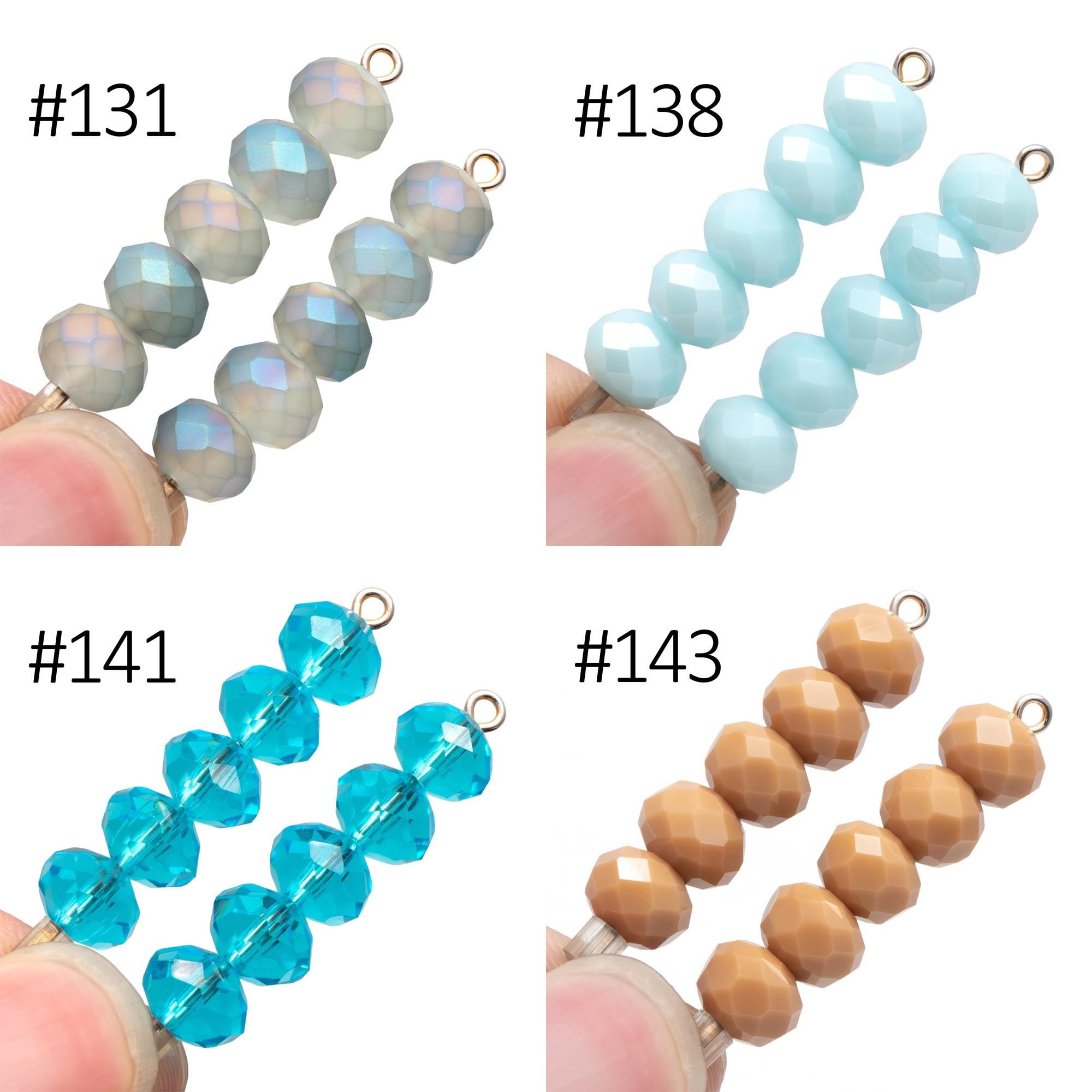 65 beads- Faceted Glass Crystal Rondelle Beads,6x8mm (BZ08)