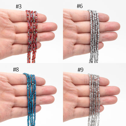 190 beads- Faceted Glass Cube, 2mm Tiny Faceted Crystal beads, (#FZ-02)