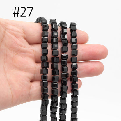 Glass Crystal Cube 6mm Opaque (FZ-06) 95pcs