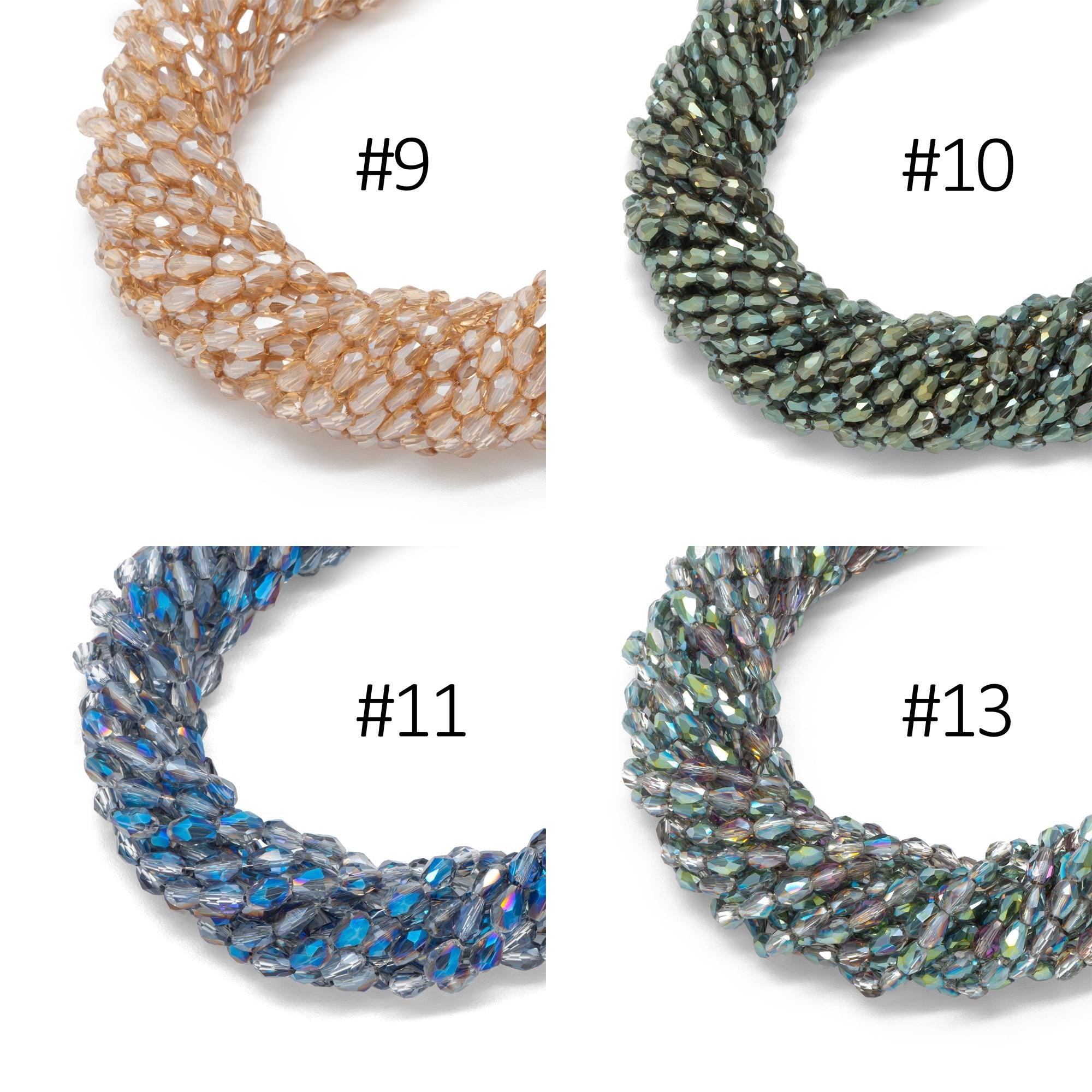 Faceted Teardrop Crystal Glass Beads 3x5mm (SS-03 )95pcs