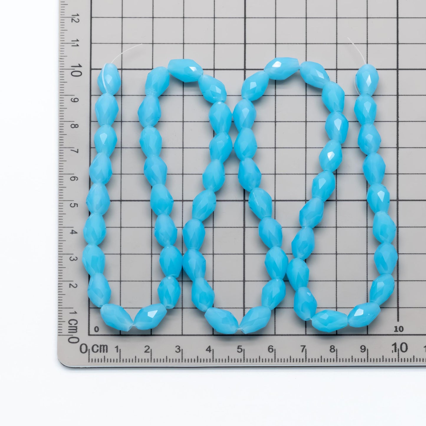 58pcs Teardrop Crystal Glass Faceted Beads 8x11mm (#SS-08)