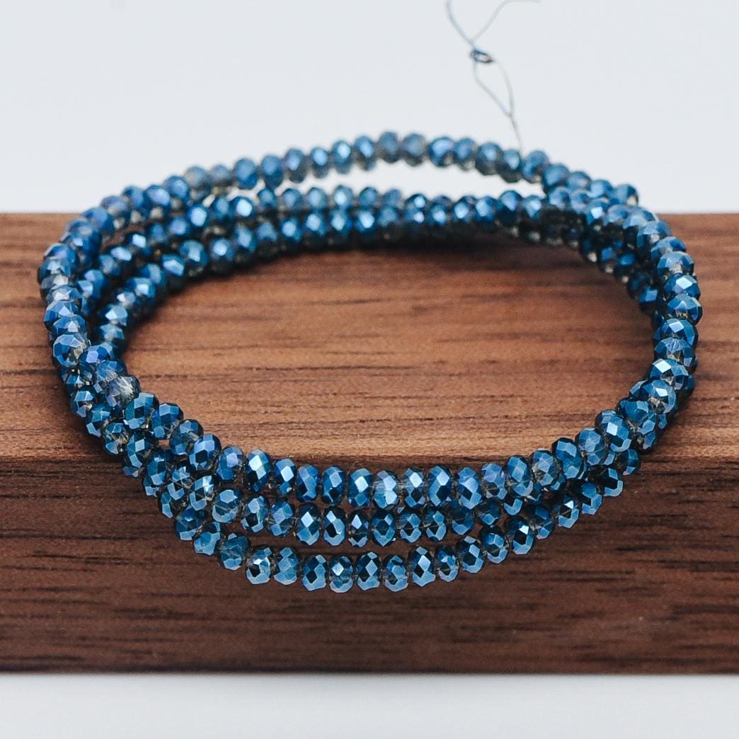 150 beads Crystal Faceted Rondelle Beads 2mm, Tiny Size Glass Spacer Beads-(BZ02)