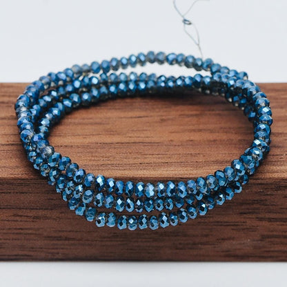 150 beads Crystal Faceted Rondelle Beads 2mm, Tiny Size Glass Spacer Beads-(BZ02)