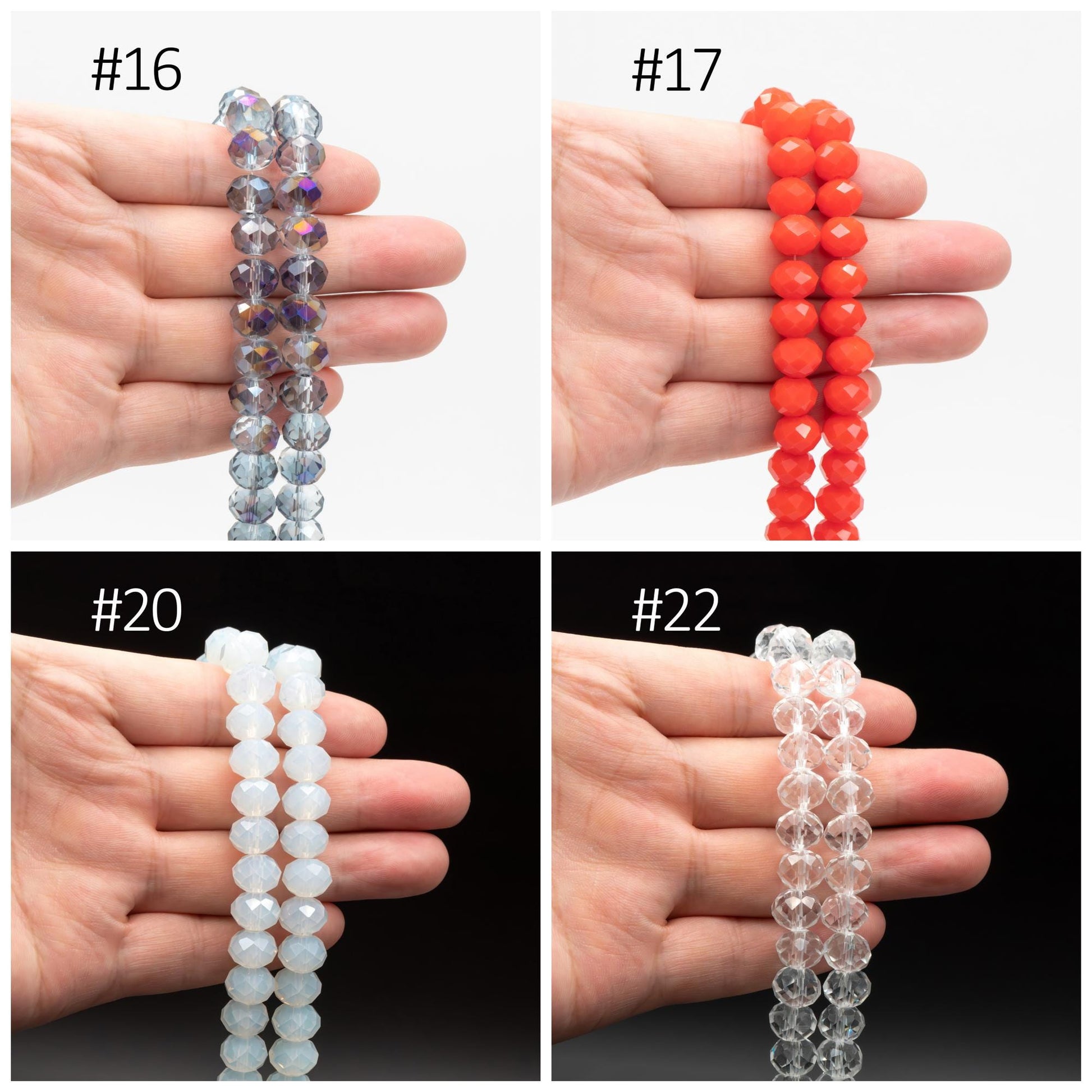 65 beads Rondelle Crystal Glass Faceted beads 8x10mm (BZ10)