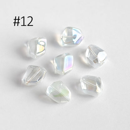 20pcs Crystal Faceted Glass Unique Stone Shaped beads 16mm (GM-005)