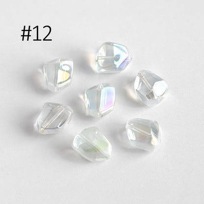 20pcs Crystal Faceted Glass Unique Stone Shaped beads 16mm (GM-005)