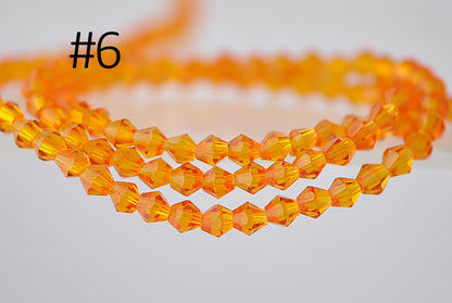 115pcs Crystal BiCone Faceted 4mm Glass Beads (LZ-04)