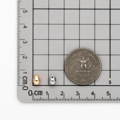 10pcs Gold/ Silver Oval Spacer Beads, Rice Shape Beads, Spacer Beads, Bulk Beads, Jewelry Making Supplies Wholesale (GB-4667)