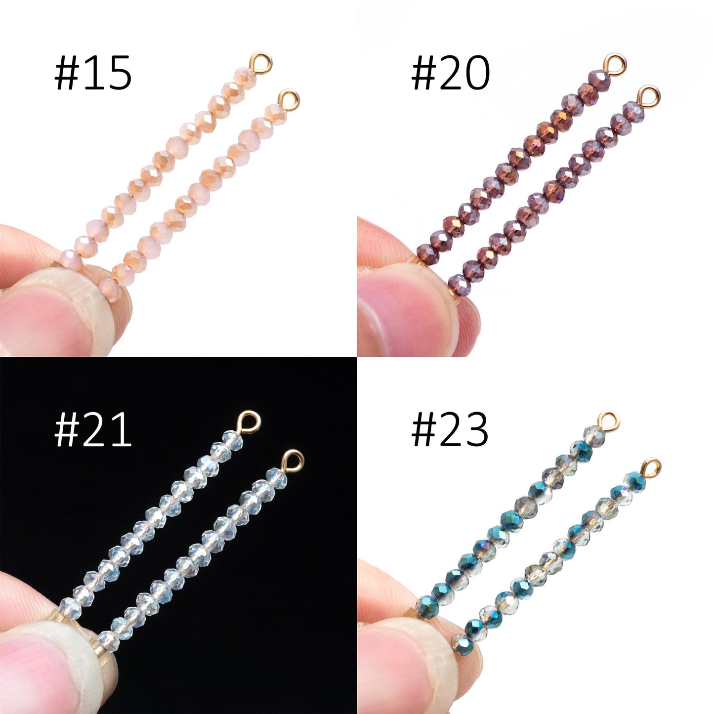 Crystal Glass Rondelle Faceted beads 3mm, You Choose Colors (#BZ99) (A set of 140 beads)