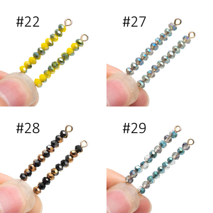 Crystal Glass Rondelle Faceted Tiny beads 2x3mm (#BZ03) (strand of 120 beads)