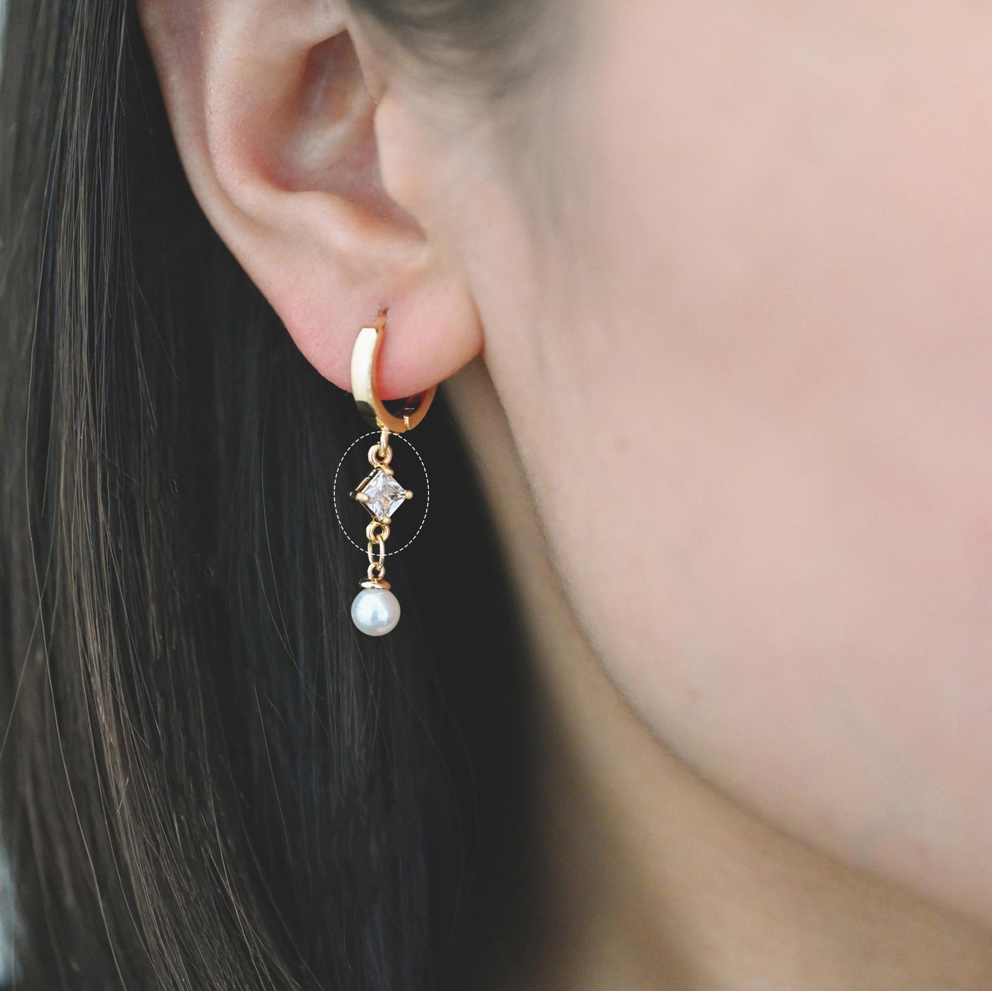 10pcs CZ Pave Rhombus Charm Connectors , Real Gold/ Rhodium plated Brass, Square Geometric Charm Pendants (GB-503)