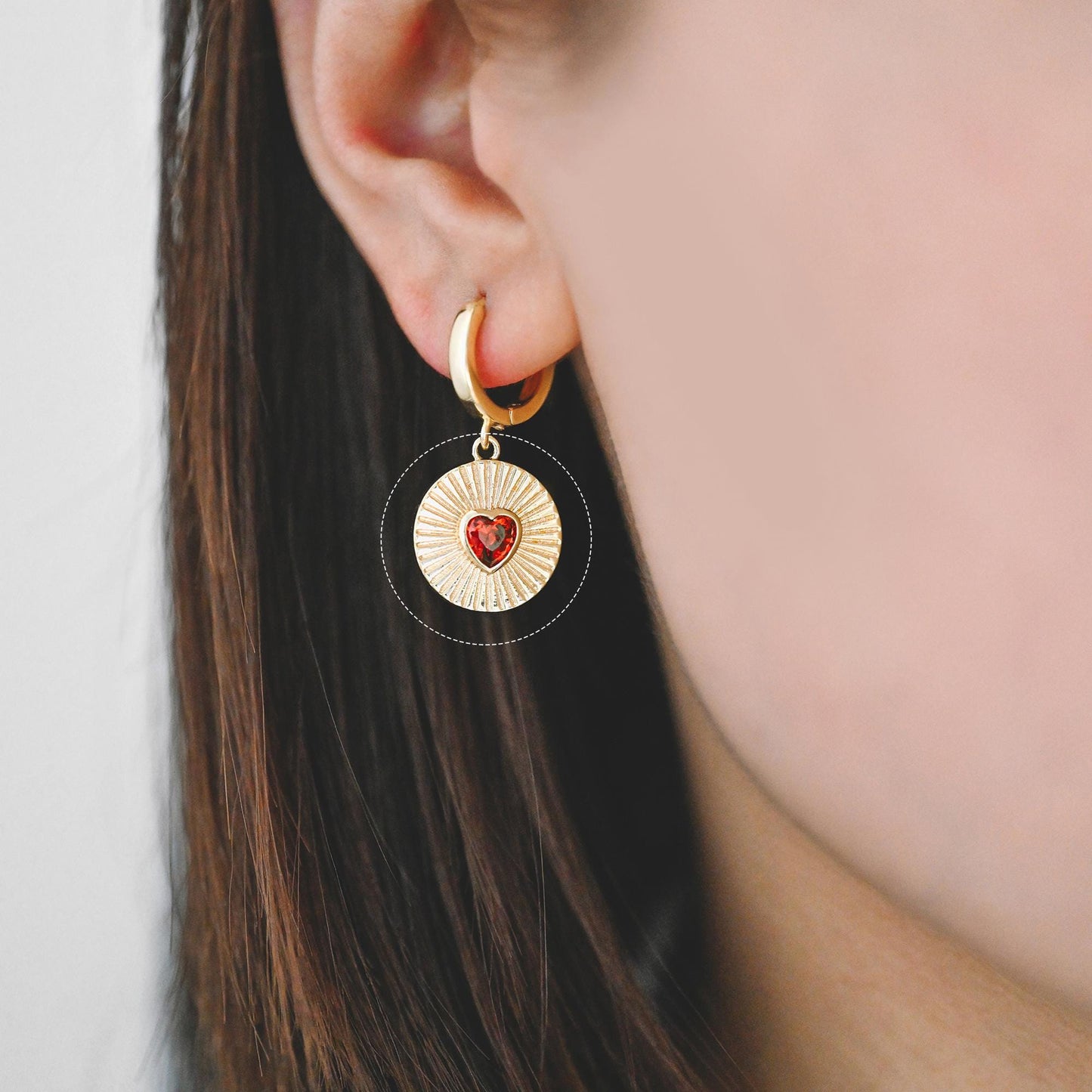 4pcs CZ Pave Gold Heart Charms , 18K Gold plated Brass, Dainty Heart Pendants (GB-4409)