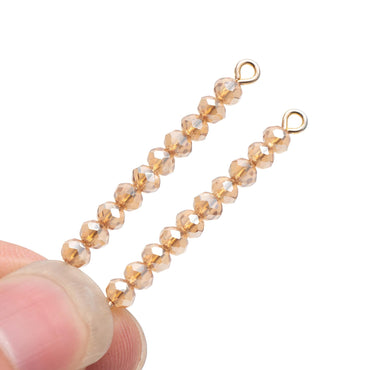 Crystal Glass Rondelle Faceted beads 2x3mm Champagne -BZ03-07/ 115pcs