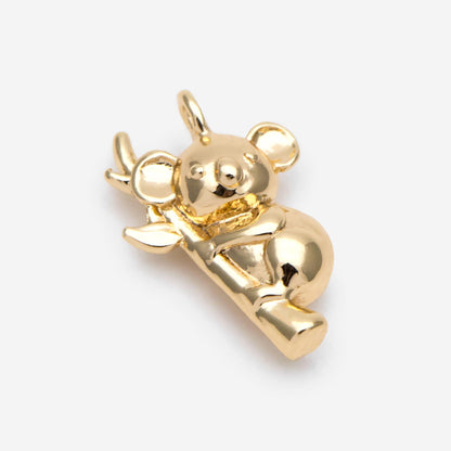 10pcs Gold/ Silver Koala Charm, Jewelry Making, Diy Material, Jewelry Supplies (GB-2707-D)