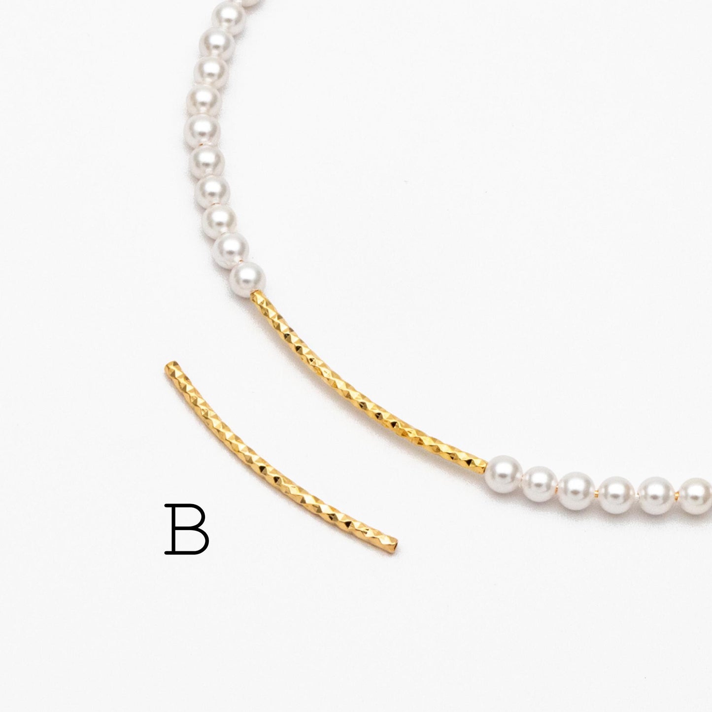 20pcs Gold/ Silver Tone Curved Tube Beads, Metal Bar Spacer Beads (GB-046)