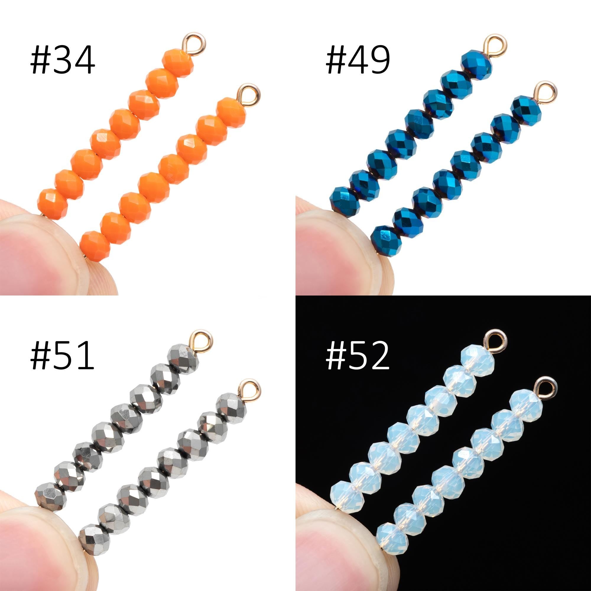 Crystal Rondelle 3x4mm, Glass Faceted Beads, 120 beads (BZ04)