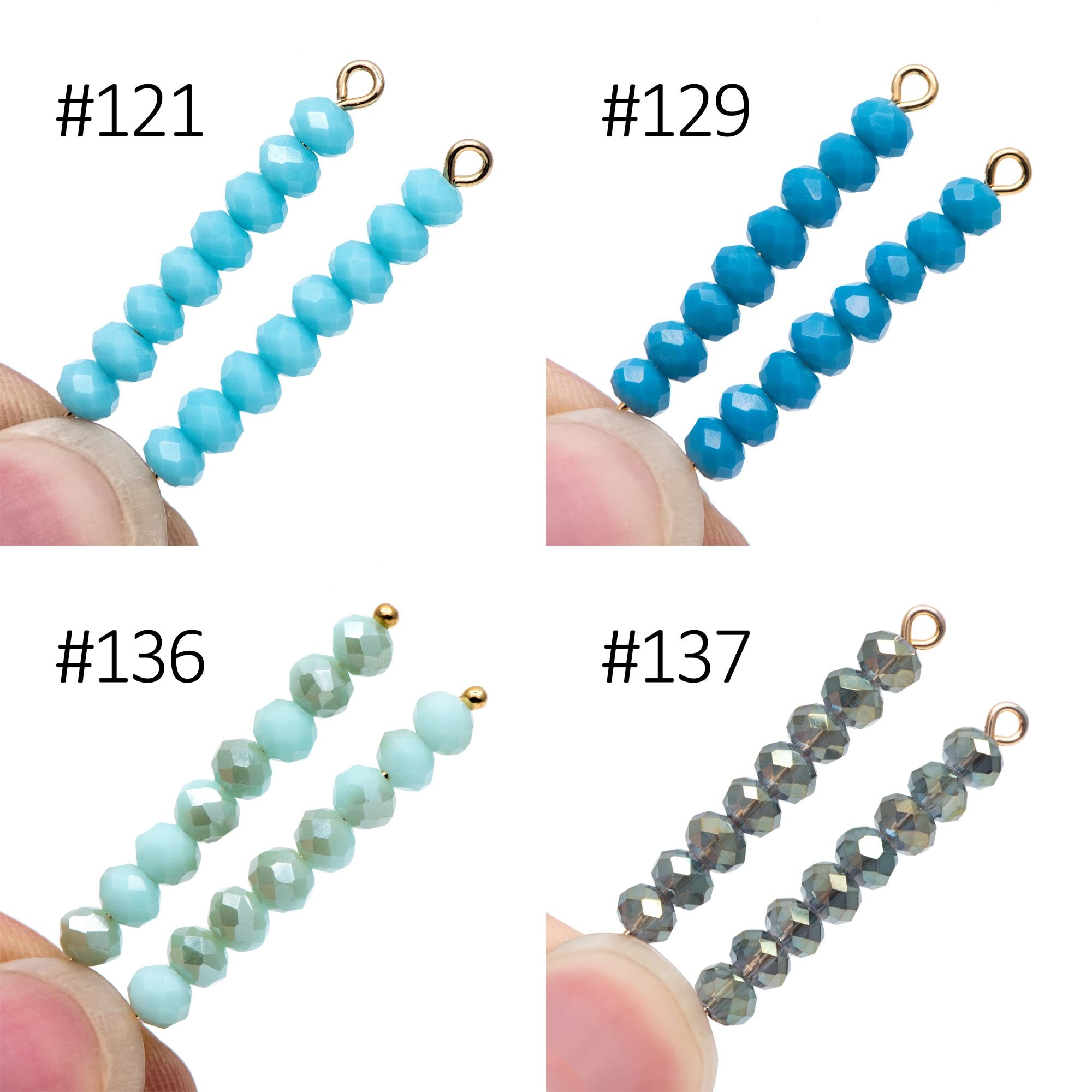 Crystal Rondelle 3x4mm, Glass Faceted Beads, 120 beads (BZ04)