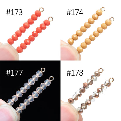 Crystal Rondelle 3x4mm, Glass Faceted Beads, 120 beads (BZ04)