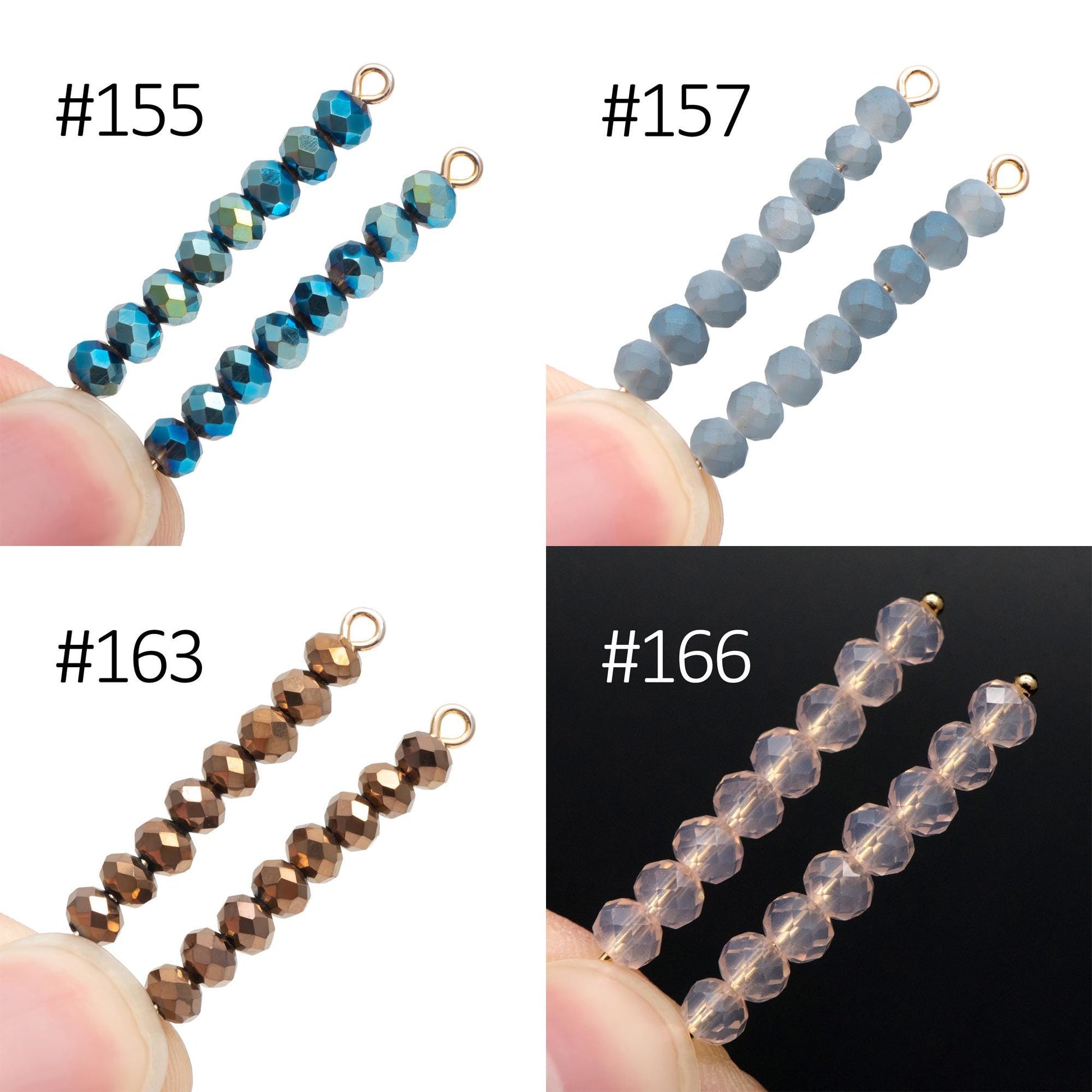 Crystal Rondelle 3x4mm, Glass Faceted Beads, 120 beads (BZ04)