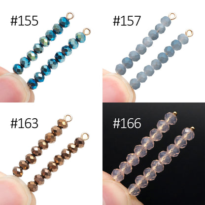 Crystal Rondelle 3x4mm, Glass Faceted Beads, 120 beads (BZ04)