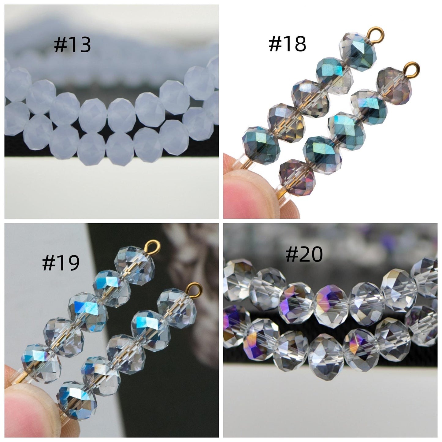 65 beads- Faceted Glass Crystal Rondelle Beads,6x8mm (BZ08)