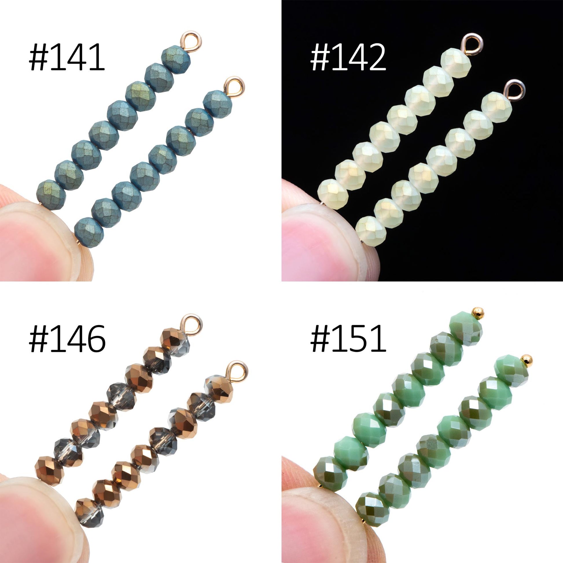 Crystal Rondelle 3x4mm, Glass Faceted Beads, 120 beads (BZ04)