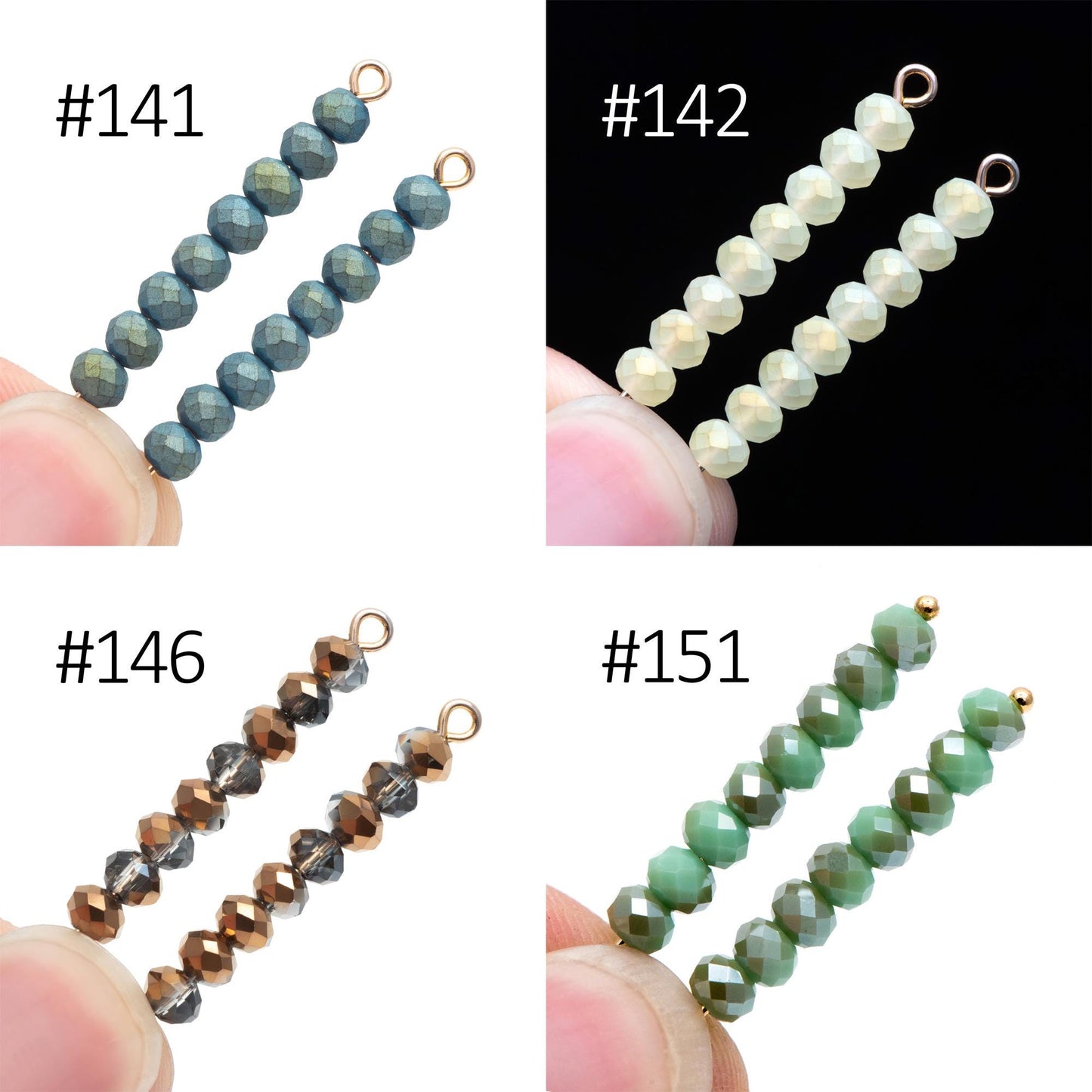 Crystal Rondelle 3x4mm, Glass Faceted Beads, 120 beads (BZ04)