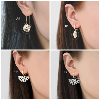 10pcs Gold/ Silver Tone Hammered Geometric Charm, Gold/ Rhodium plated Brass Earring Pendants (GB-1404)