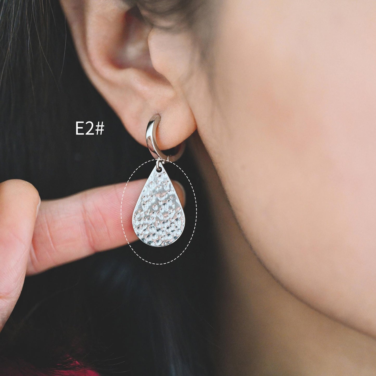 10pcs Gold/ Silver Tone Hammered Geometric Charm, Gold/ Rhodium plated Brass Earring Pendants (GB-1404)