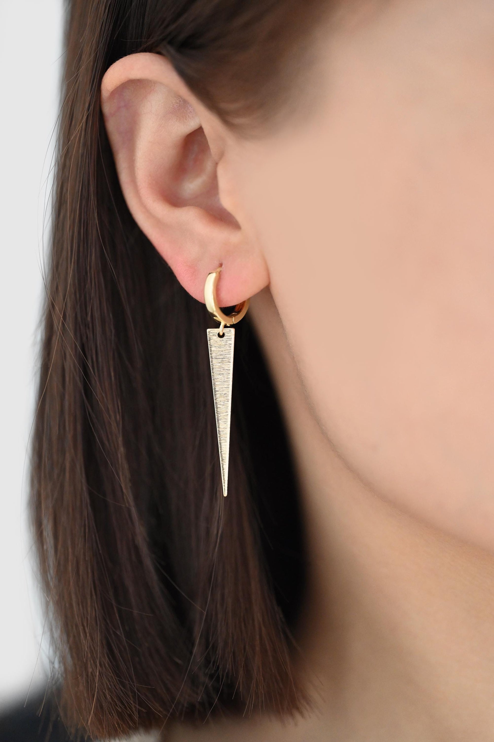 10pcs Gold/ Silver Brushed Geometric Charm Connectors, 18K Gold/ Rhodium Plated Brass Earring Findings (GB-3817)