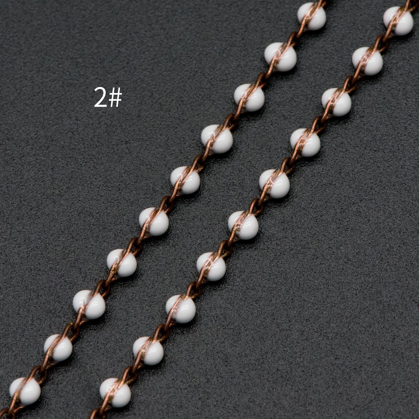 Enamel Brass Chain 2.5mm Thin, Unplated Brass Designer Chains (#LK-050)/ 1 meter