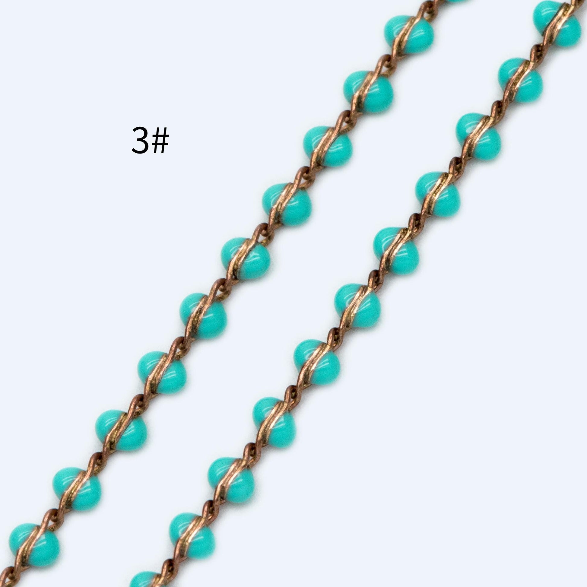 Enamel Brass Chain 2.5mm Thin, Unplated Brass Designer Chains (#LK-050)/ 1 meter