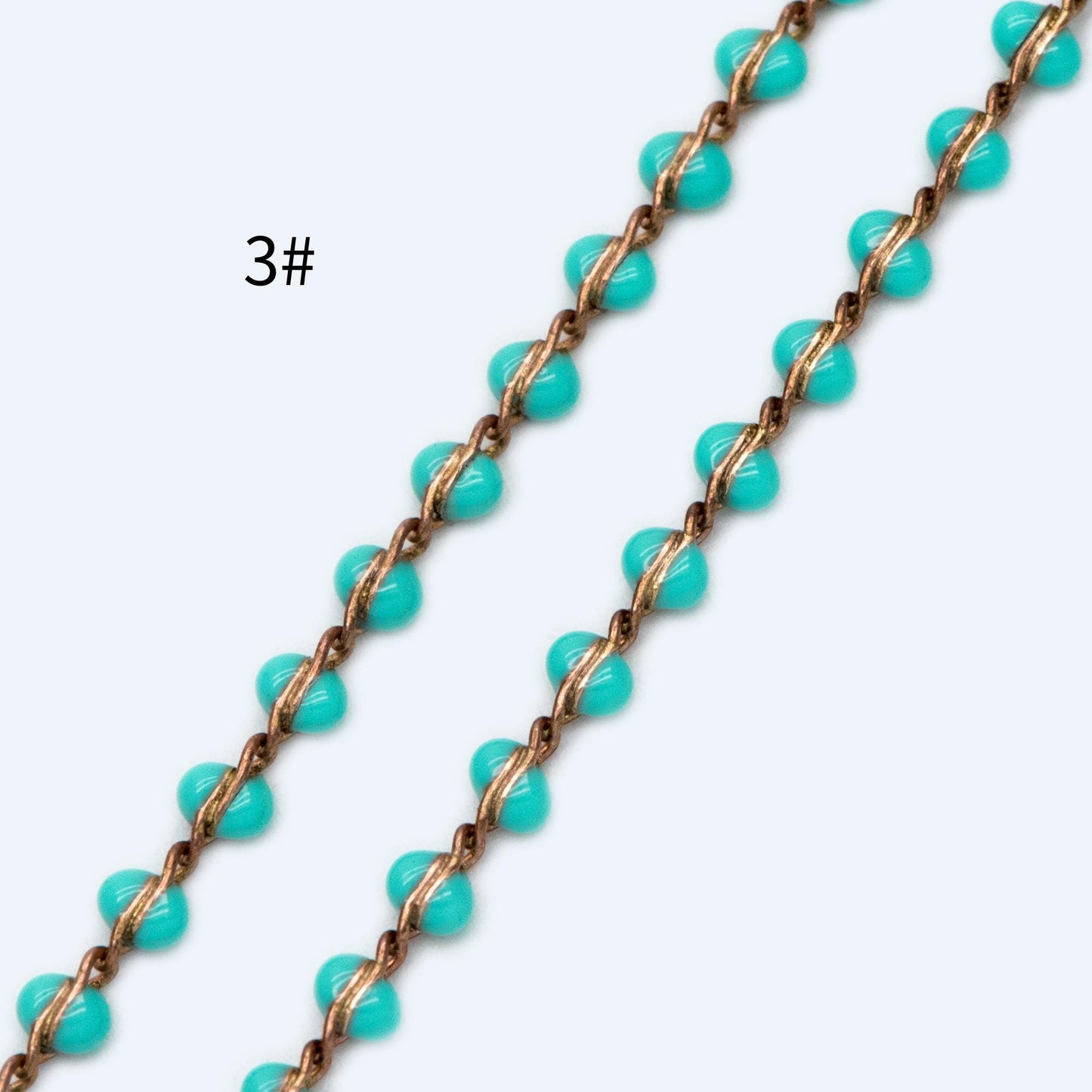 Enamel Brass Chain 2.5mm Thin, Unplated Brass Designer Chains (#LK-050)/ 1 meter