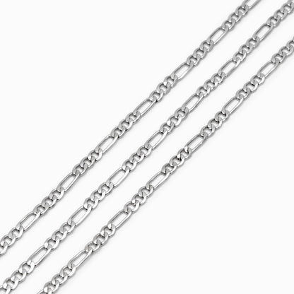 Delicate Flat Figaro Chains, 18K Gold/ Rhodium plated Brass, Craft Necklace Components Wholesale, 2/ 2.5/ 3.5mm (#LK-355)/ 1 Meter=3.3 ft