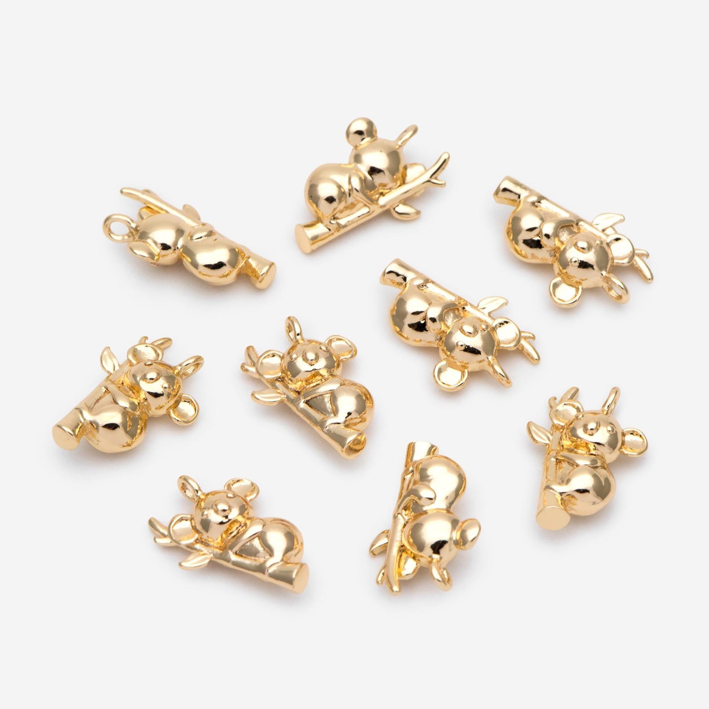 10pcs Gold/ Silver Koala Charm, Jewelry Making, Diy Material, Jewelry Supplies (GB-2707-D)