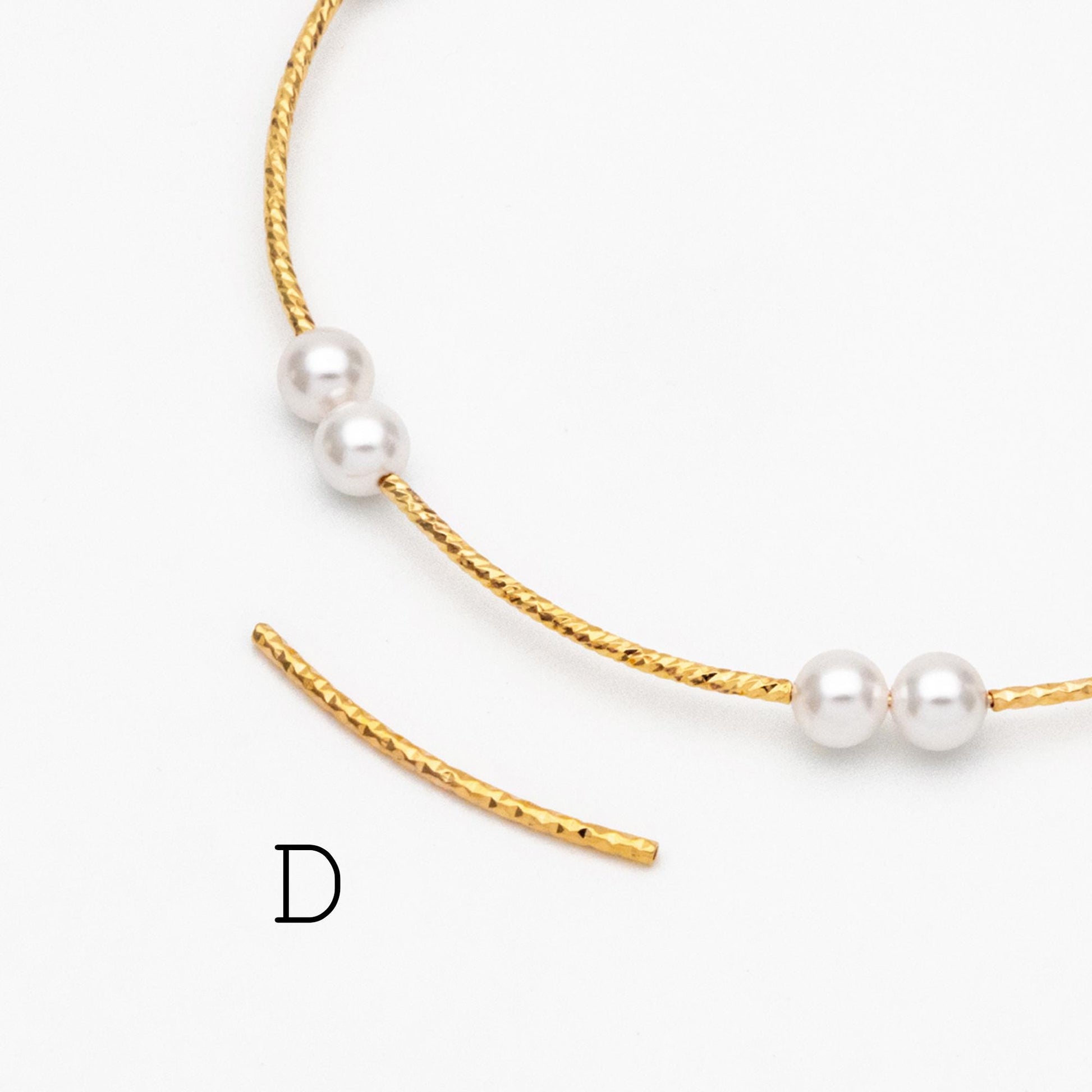 20pcs Gold/ Silver Tone Curved Tube Beads, Metal Bar Spacer Beads (GB-046)