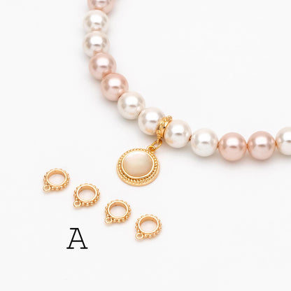 10pcs Gold/ Silver Bail Beads, Bail Charm Holder Spacer with Loop, Tube Bails, Cord Bails, Slider Bails, Spacer Ring (GB-1328)