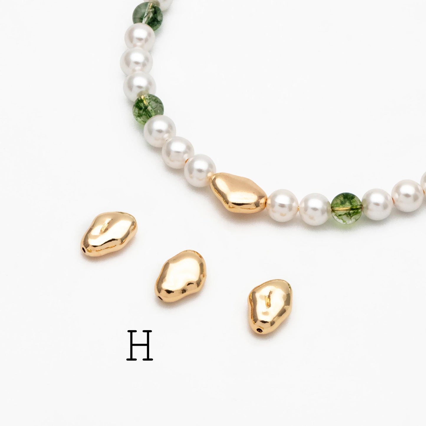 10pcs Gold Spacer Beads, Gold plated Brass, Jewelry Making, Diy Material, Jewelry Supplies (GB-2956)